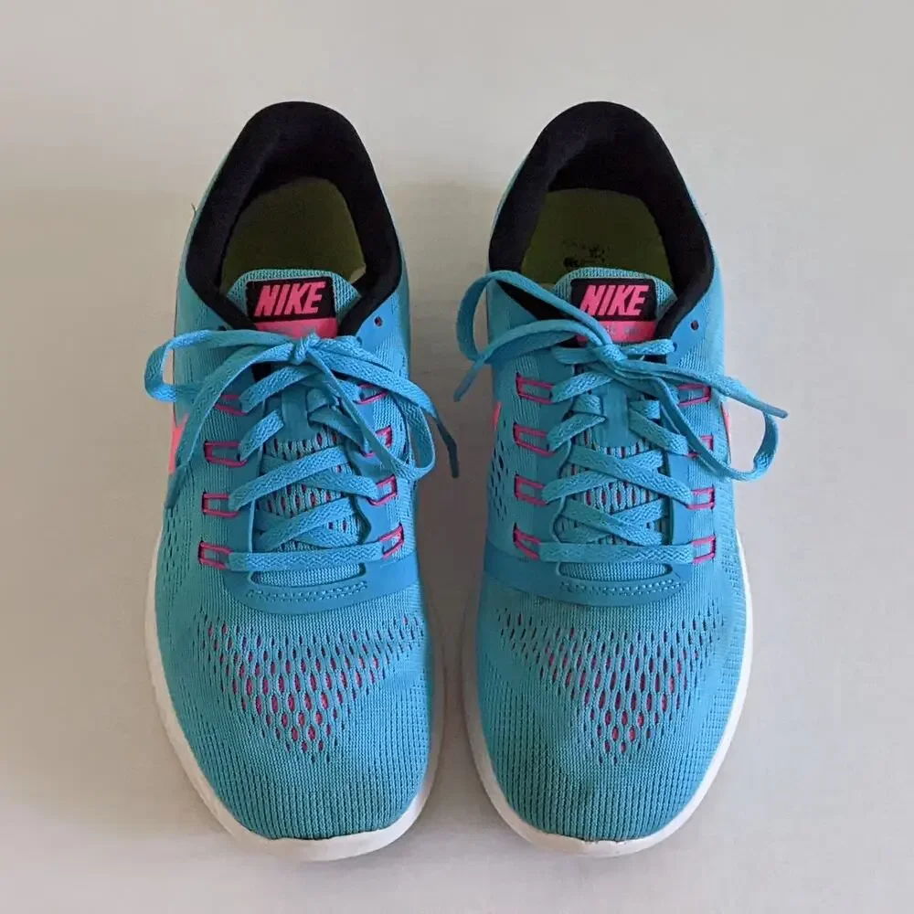 Nike Free RN Women's Size 9 Running Shoe 831509-401 Pink Gamma Blue Sneakers